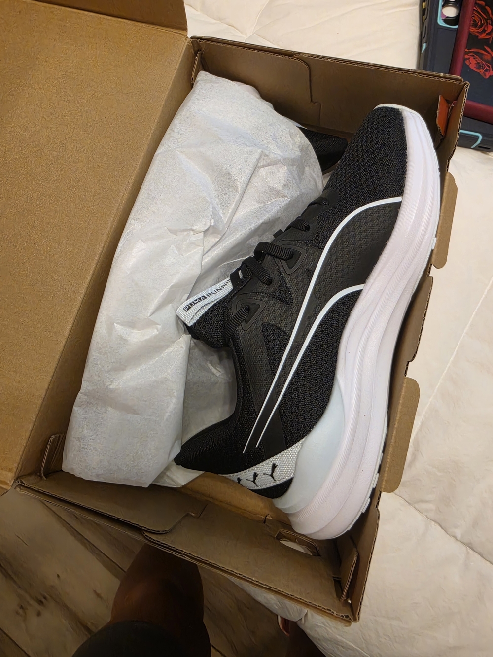 Puma Black and White Women's Running Sneakers